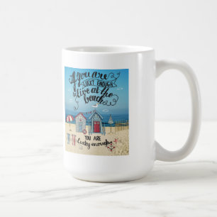 ビーチに住むには十分に幸運なら コーヒーマグカップ
