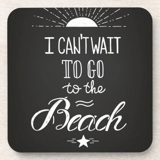 ビーチに行くために待つことができません コースター (正面)