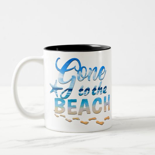 ビーチに行く ツートーンマグカップ (左)