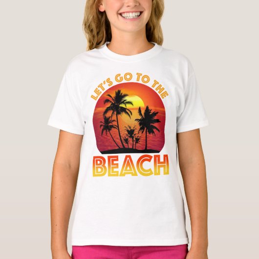 ビーチに行こう Tシャツ (正面)
