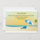 ビーチに！招待状 招待状 (裏面)