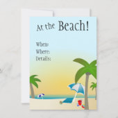 ビーチに！招待状 招待状 (正面)