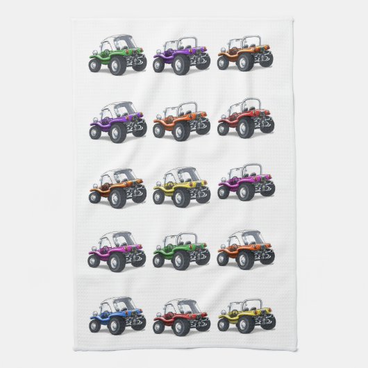 ビーチのおかしなふきん キッチンタオル (縦)