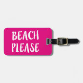 ビーチのおもしろいなことわざの荷物のラベル ラゲッジタグ (正面横)