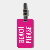 ビーチのおもしろいなことわざの荷物のラベル ラゲッジタグ (正面縦)