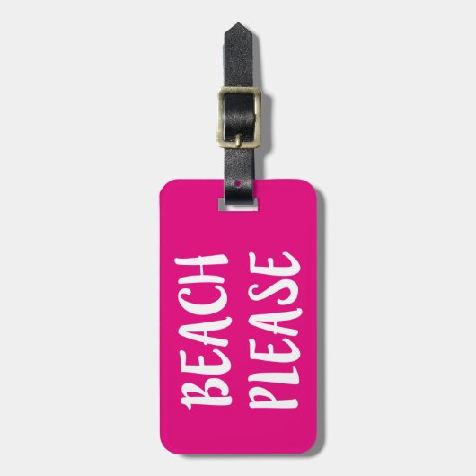 ビーチのおもしろいなことわざの荷物のラベル ラゲッジタグ (正面縦)