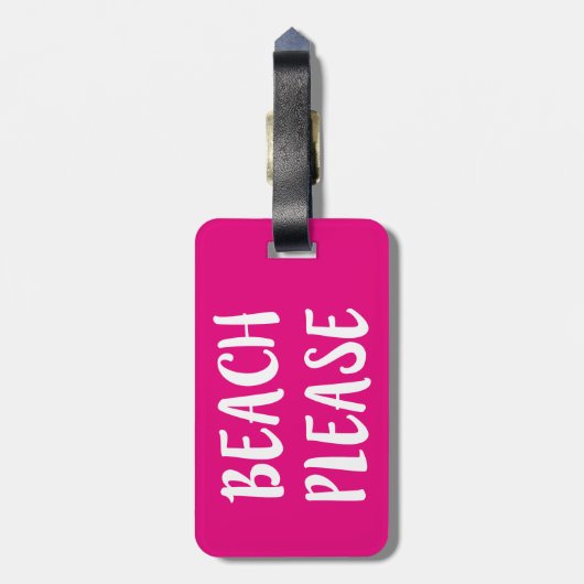 ビーチのおもしろいなことわざの荷物のラベル ラゲッジタグ (裏面縦)