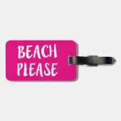 ビーチのおもしろいなことわざの荷物のラベル ラゲッジタグ (裏面横)