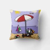 ビーチのおもしろいなシャチ クッション (裏面)