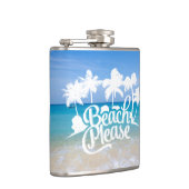 ビーチのおもしろいな引用文のフラスコ フラスク (右)