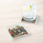 ビーチのおもちゃの膨脹 ガラスコースター (アングル)