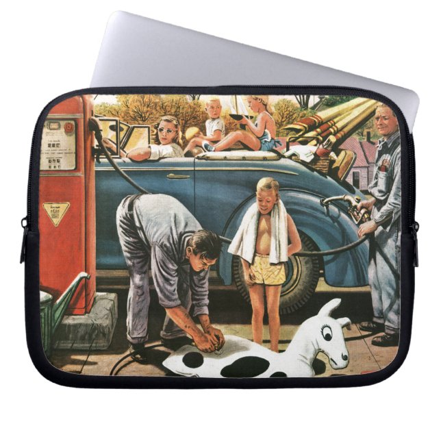 ビーチのおもちゃの膨脹 ラップトップスリーブ (正面)