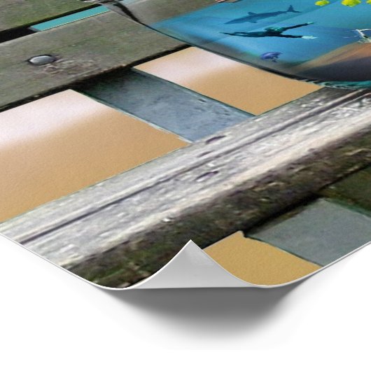 ビーチのお土産 ポスター (角)