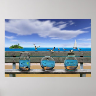 ビーチのお土産 ポスター