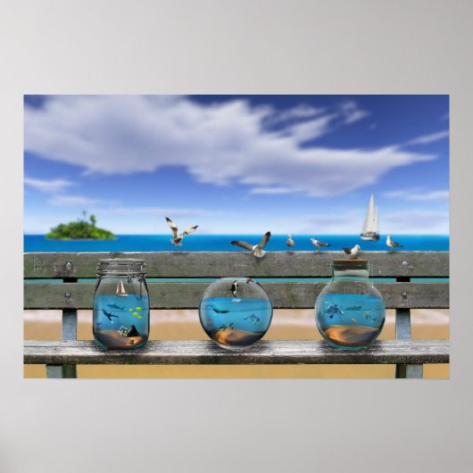 ビーチのお土産 ポスター (正面)