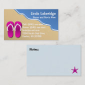 ビーチのお母さんの接触情報カードのビーチサンダル コーリングカード (正面/裏面)