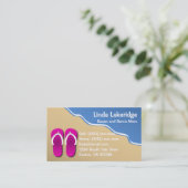 ビーチのお母さんの接触情報カードのビーチサンダル コーリングカード (スタンド正面)