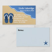 ビーチのお母さんの接触情報カードのビーチサンダル コーリングカード (正面/裏面)