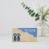 ビーチのお母さんの接触情報カードのビーチサンダル コーリングカード (スタンド正面)