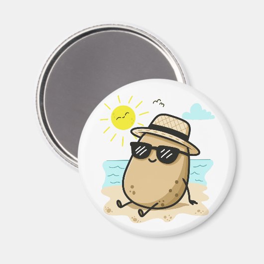 ビーチのじゃがいも 夏の気分 マグネット (正面/裏面)