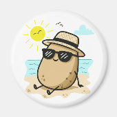 ビーチのじゃがいも 夏の気分 マグネット (正面)