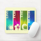 ビーチのために住んで下さい マウスパッド (マウス)