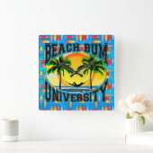 ビーチのつまらない大学 スクエア壁時計 (ホーム)