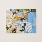 ビーチのつまらない子ネコのパズル ジグソーパズル (横)