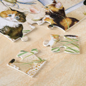 ビーチのつまらない子ネコのパズル ジグソーパズル (側面)