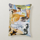 ビーチのつまらない子ネコ アクセントクッション (裏面(縦))