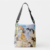 ビーチのつまらない子ネコ クロスボディバッグ (正面)