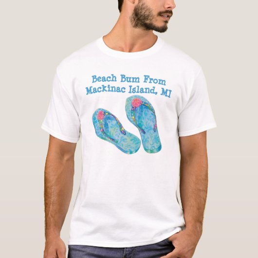 ビーチのつまらないMackinacの島MIのワイシャツ Tシャツ (正面)