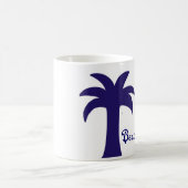 ビーチのつまらないpalmtreeのマグ コーヒーマグカップ (中央)