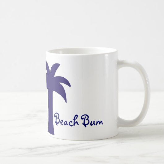 ビーチのつまらないpalmtreeのマグ コーヒーマグカップ (右)