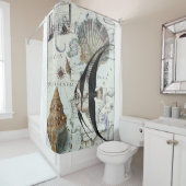 ビーチのぼろぼろの地図 シャワーカーテン (インサイチュ)