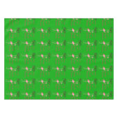 ビーチのようなクリスマスフラミンゴを食べる テーブルクロス (正面(横))