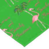 ビーチのようなクリスマスフラミンゴを食べる テーブルクロス (アングル)