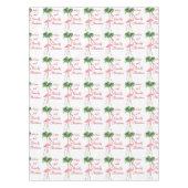 ビーチのようなクリスマスフラミンゴを食べる テーブルクロス (正面)