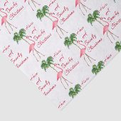 ビーチのようなクリスマスフラミンゴを食べる 薄葉紙 (詳細)