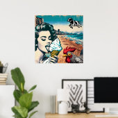 「ビーチのアイスクリーム」 ポスター (ホームオフィス)