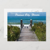 ビーチのアクセス-郵便はがき ポストカード (正面/裏面)