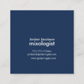 ビーチのカクテルの名刺 スクエア名刺 (裏面)