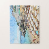 ビーチのカスカイ，ポルトガル ジグソーパズル (縦)