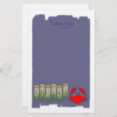 ビーチのカニの文房具 便箋 (正面/裏面)