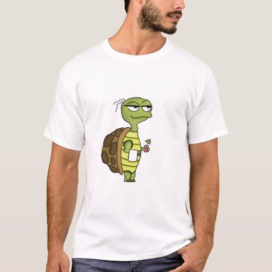 ビーチのカメのワイシャツ Tシャツ (正面)