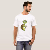 ビーチのカメのワイシャツ Tシャツ (正面フル)