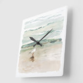 ビーチのカモメの入江 スクエア壁時計 (傾斜)