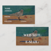 "ビーチのカモメ"、-名刺 名刺 (正面/裏面)