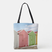 ビーチのカラフルな小屋 トートバッグ (裏面)
