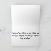 ビーチのガラスバースデー・カードのヒトデ カード (内部)